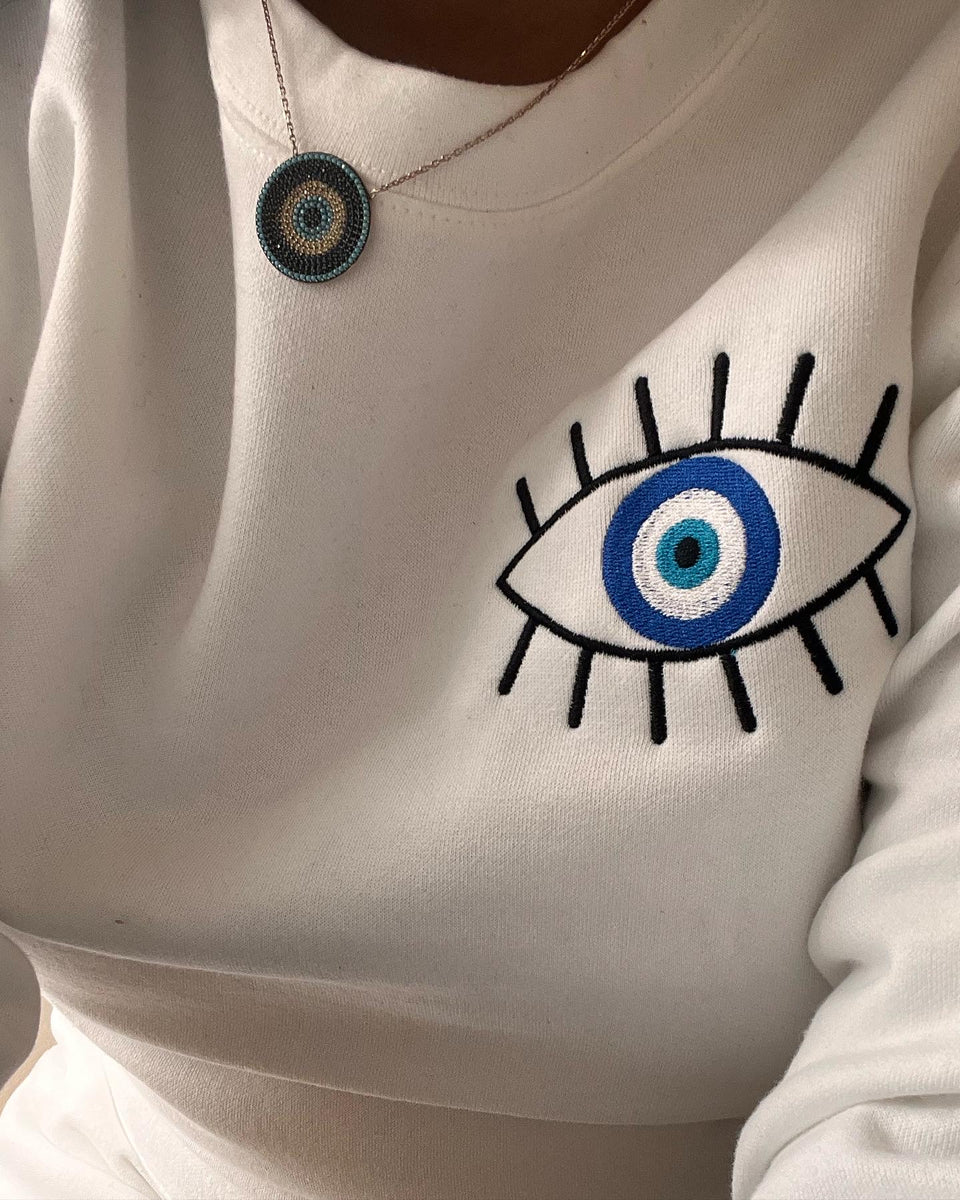 No Nazar Evil Eye Sweatshirt Introspectively Styled