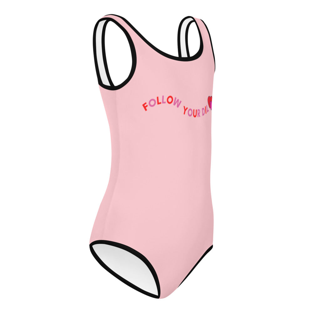 KIDS: Follow Your Dil {Heart} All-Over Print Kids Swimsuit