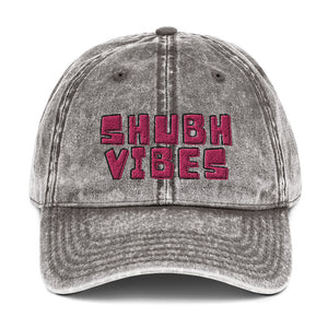 SHUBH VIBES Vintage Cotton Twill Cap