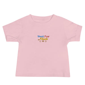 SHANTI, PYAR AND KHUSHI Baby Jersey Short Sleeve Tee