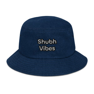 SHUBH VIBES Denim bucket hat