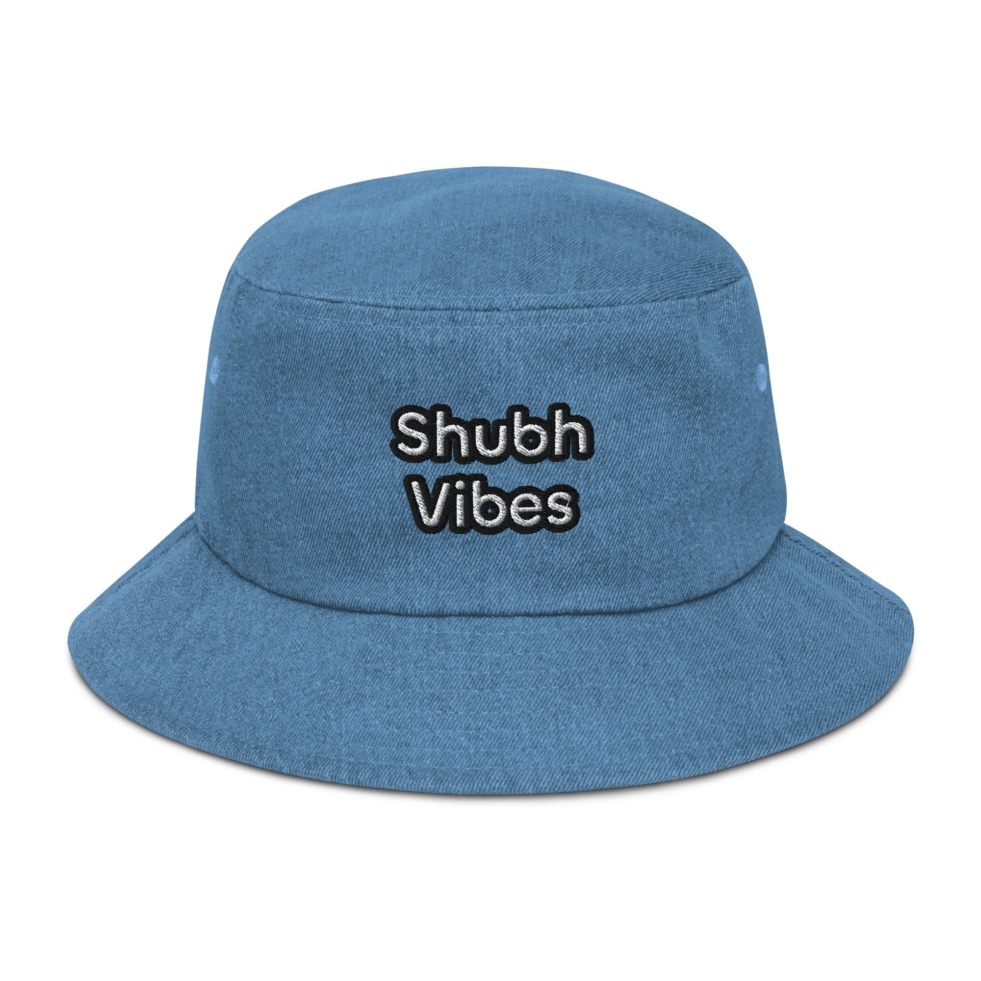 SHUBH VIBES Denim bucket hat