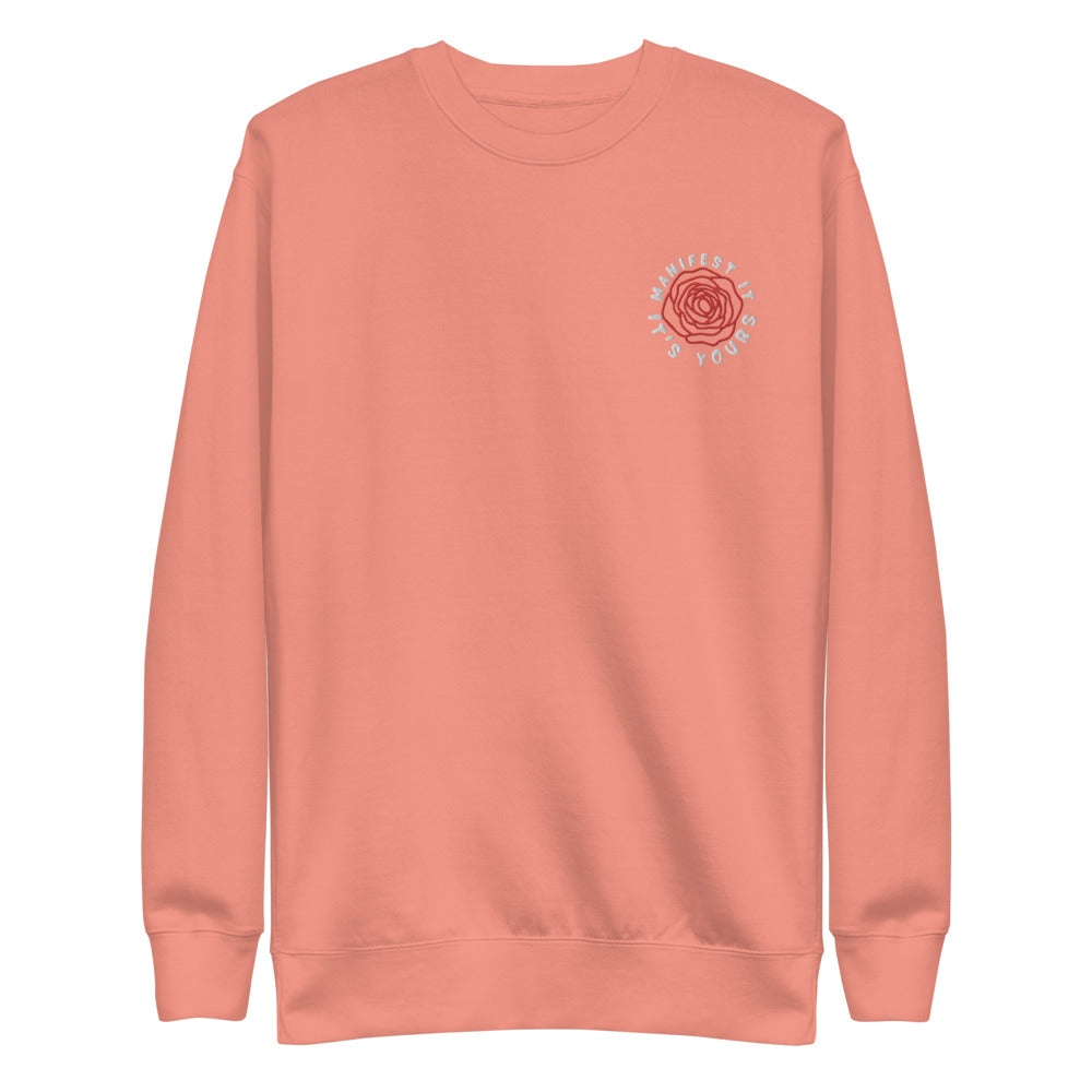 MANIFEST IT ROSE EMBROIDERED Sweatshirt
